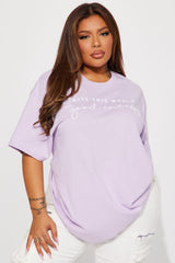 Give This World Good Energy Short Sleeve Tee - Lavender