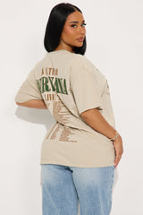 Nirvana Utero Star Washed Oversized Tee - Sand