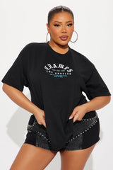 Champs 88 Flames Front And Back Graphic Tee - Black