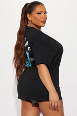 Champs 88 Flames Front And Back Graphic Tee - Black