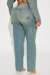 All My Life Tinted Carpenter Jeans - Vintage Wash