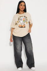 Just Roll With It Tee  - Sand