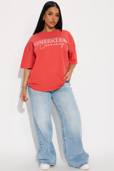 Confidence Is My Currency Washed Tee - Red