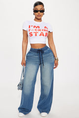 I'm A F* Star Baby Tee - White