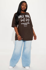 Half Hood Half Holy Tee  - Chocolate