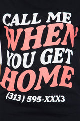 Call Me Oversized Tee - Black