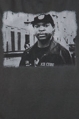 Ice Cube Portrait Washed Oversized Tee - Black