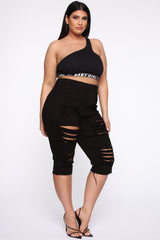 Live In My Skinny Denim Capri Jeans - Black