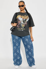 World Wide Washed Tee - Black Wash