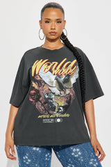 World Wide Washed Tee - Black Wash