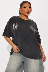 Lost Angel Washed Tee  - Black Wash