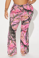 Open Season Stretch Flare Jeans - Hot Pink