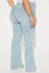 Breaking Some Rules Stretch Flare Jeans - Vintage Wash