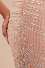 Zariah Embellished Pant - Nude