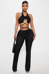 Unravel Me Mesh Pant Set - Black