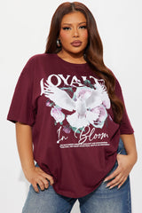 Loyalty In Bloom Tee  - Burgundy