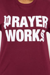 Prayer Works Oversized Tee - Burgundy