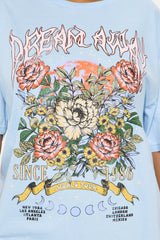 Dream Away Oversized Tee - Light Blue