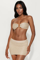Shine On Me Skirt Set - Gold