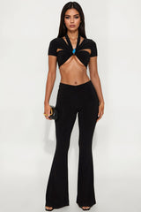 Now Or Never Pant Set - Black