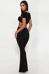 Now Or Never Pant Set - Black