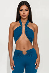 Ring Of Style Straight Leg Pant Set - Teal