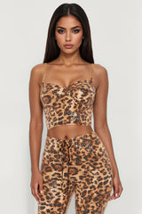 Jungle Dreams Sequin Pant Set - Brown/combo