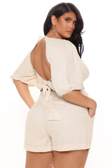Mimosa And Chill Short Set - Nude