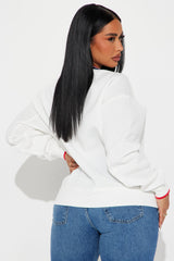 Beverly Hills Varsity Sweatshirt - White