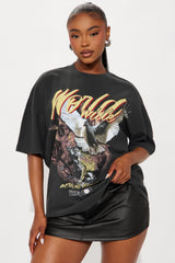 World Wide Washed Tee - Black Wash