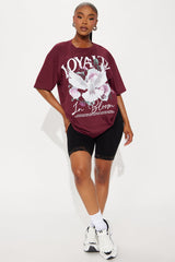 Loyalty In Bloom Tee  - Burgundy