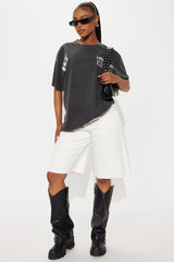 Lost Angel Washed Tee  - Black Wash