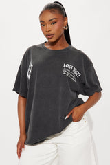 Lost Angel Washed Tee  - Black Wash