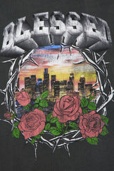 Blessed City Washed Tee - Black Wash