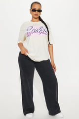 Barbie Glow Oversized Tee - Natural