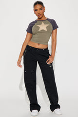 StarStruck Raglan Tee - Olive