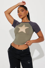 StarStruck Raglan Tee - Olive
