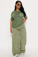 Confidence In The Chaos Oversized Tee - Olive