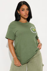Confidence In The Chaos Oversized Tee - Olive