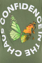 Confidence In The Chaos Oversized Tee - Olive
