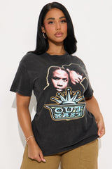 Outkast Washed Front and Back Tee - Black