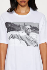 Life Is Too $hort Car Tee - White