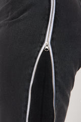 Zip It Up Straight Leg Jeans - Black