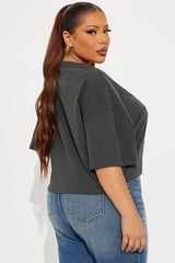 99 California Team Washed Cropped Tee - Black Wash