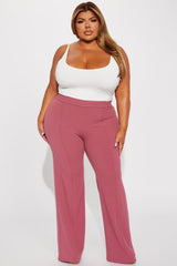 Victoria High Waisted Dress Pants - Mauve