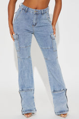 Camden Cargo Utility Jeans - Light Wash