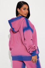 Every Day's A Good Day Washed Hoodie - Purple/combo
