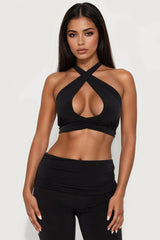 Stephanie Halter Pant Set - Black