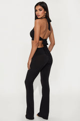 Stephanie Halter Pant Set - Black