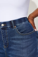 Taking It Over Tummy Control Stretch Skinny Jeans - Dark Wash